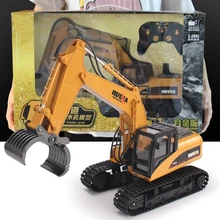 Сплав версия 16ch 2.4 г Беспроводной RC грузовик Лесоматериалы захватить машины со светодиодной подсветкой дети инженер автомобиля RC Игрушечные лошадки Best подарок