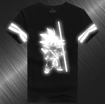 

New Hot Sale Dragon Ball Goku Cosplay T shirt Men Summer Cotton Big Size tshirt Saiyan Luminous Costume Tops Tee Shirt S-3XL