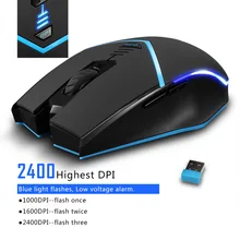 Wireless 2.4G mouse 2400DPI wireless optical mouse left and right hand universal computer mouse wireless gaming mouse Wireless 2.4G mouse 2400DPI wireless optical mouse left and right hand universal computer mouse wireless gaming mouse