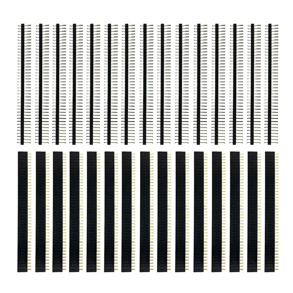 30 Pcs 40 Pin 2 54mm Male Female Pin headers Plug connector for font b Arduino