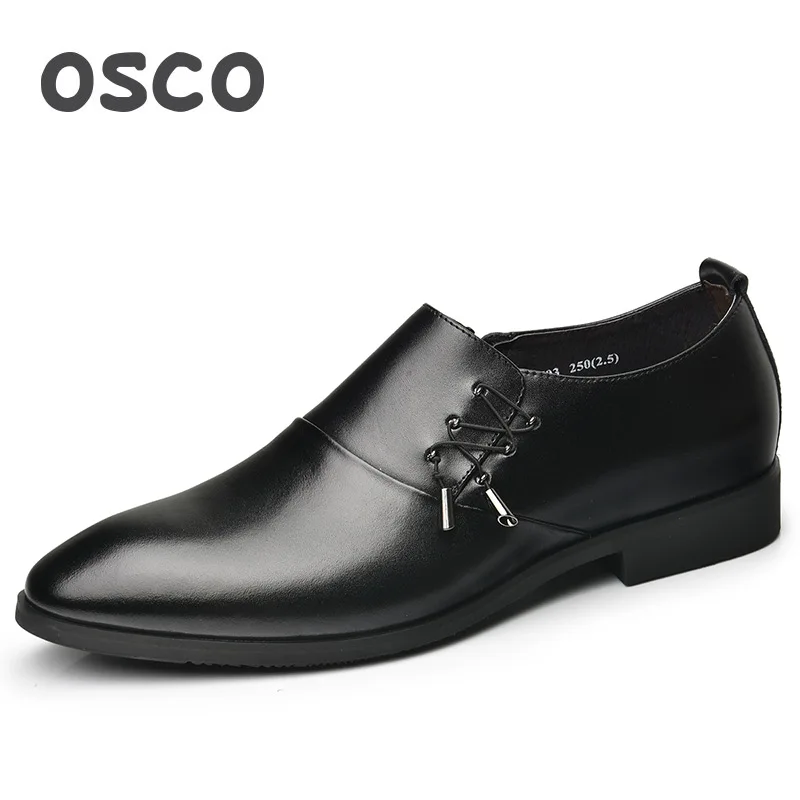 OSCO Summer Business Casual Dress Shoes Men Genuine Leather Trend Breathable Black Work Office Slip-on Men Shoes Fashion Oxfords OSCO Summer Business Casual Dress Shoes Men Genuine Leather Trend Breathable Black Work Office Slip-on Men Shoes Fashion Oxfords