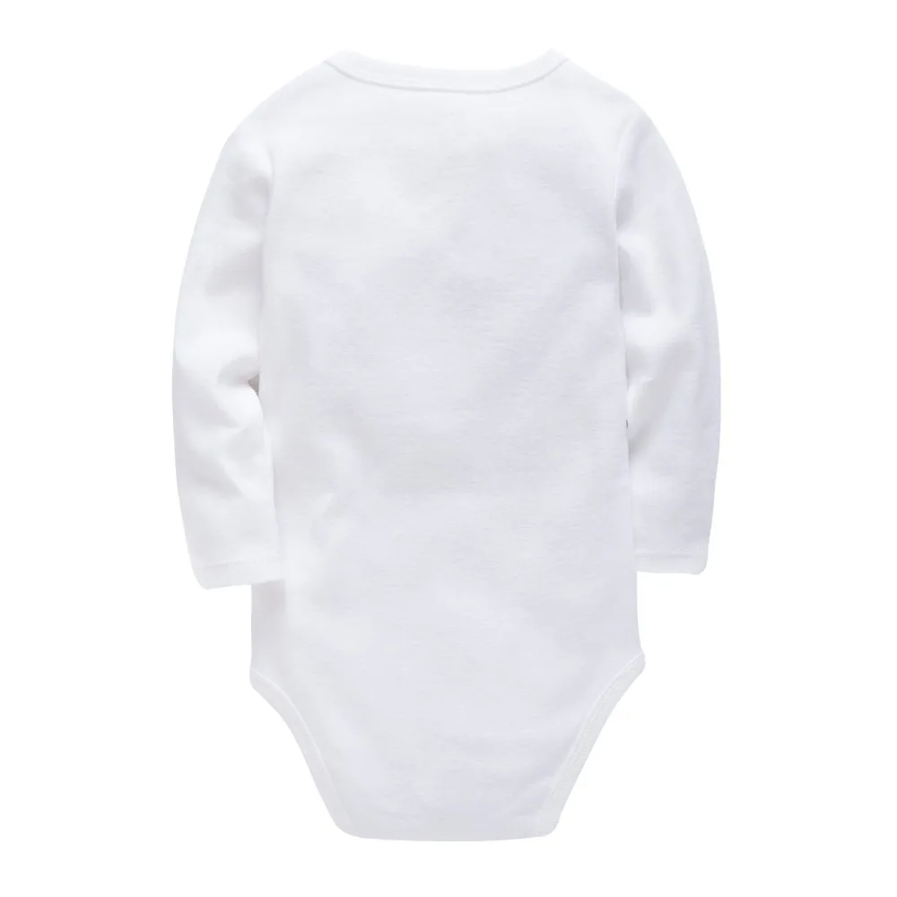 Детское хлопковое трико для новорожденных, однотонное белое боди с длинными рукавами для маленьких мальчиков 0-12 месяцев, Bebes Blanco Roupa Menina, одежда для маленьких девочек