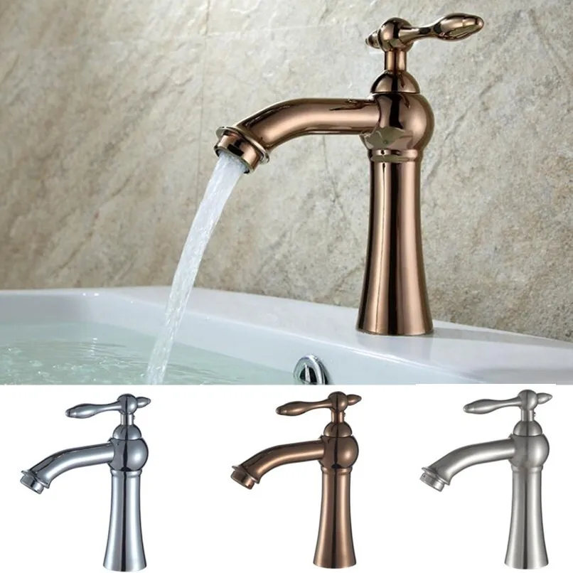 G1/2 3Colors High-end Retro Bathroom Single Hole Basin Faucet Zinc Alloy Cold Sink Tap Ware | Обустройство дома