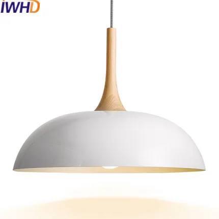 

IWHD Modern Led Pendant Lamp white black Lid Hanglamp Home Lighting Fixtures Dining Room Bar Iron Suspension Luminaire Lamparas