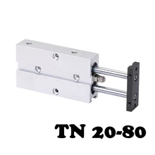 TN20*80 Two-axis double bar cylinder cylinder Double Shaft Cylinder TN Type 20mm Bore 80mm Stroke Pneumatic Air Cylinder цена TN20*80 Two-axis double bar cylinder cylinder Double Shaft Cylinder TN Type 20mm Bore 80mm Stroke Pneumatic Air Cylinder цены онлайн