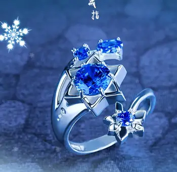 

The Legend of Qin Snowflake Ring 925 Silver Zircon USA size 7/ 8 Christmas Gift