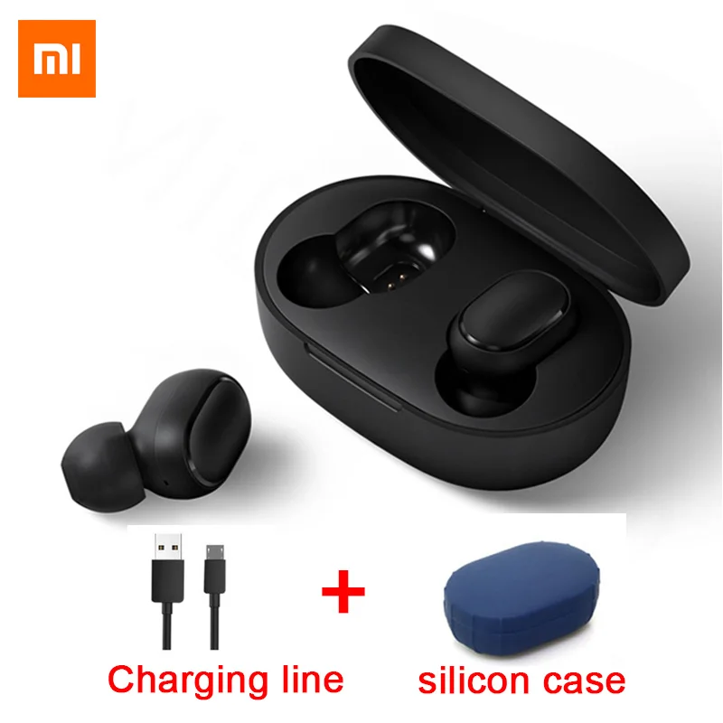 Оригинальный Xiaomi Redmi Airdots СПЦ Bluetooth наушники стерео бас BT 5,0 Eeadphones с микрофоном громкой связи AI управление