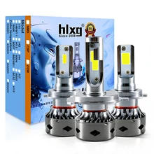 HLXG 2 PCS H11 H1 H4 H7 LED Canbus Ampüller Araç Far 80 W 12000LM 6000 K Saf Beyaz 9005 9006 H8 H9 oto lambaları Hiçbir Hata