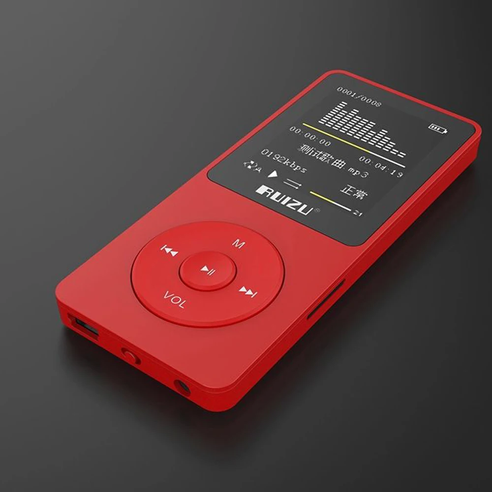Original RUIZU X02 English Version MP3 Player 4GB 8GB 16GB Music Player With FM Radio Video E-book Portable MP3 Support TF Card