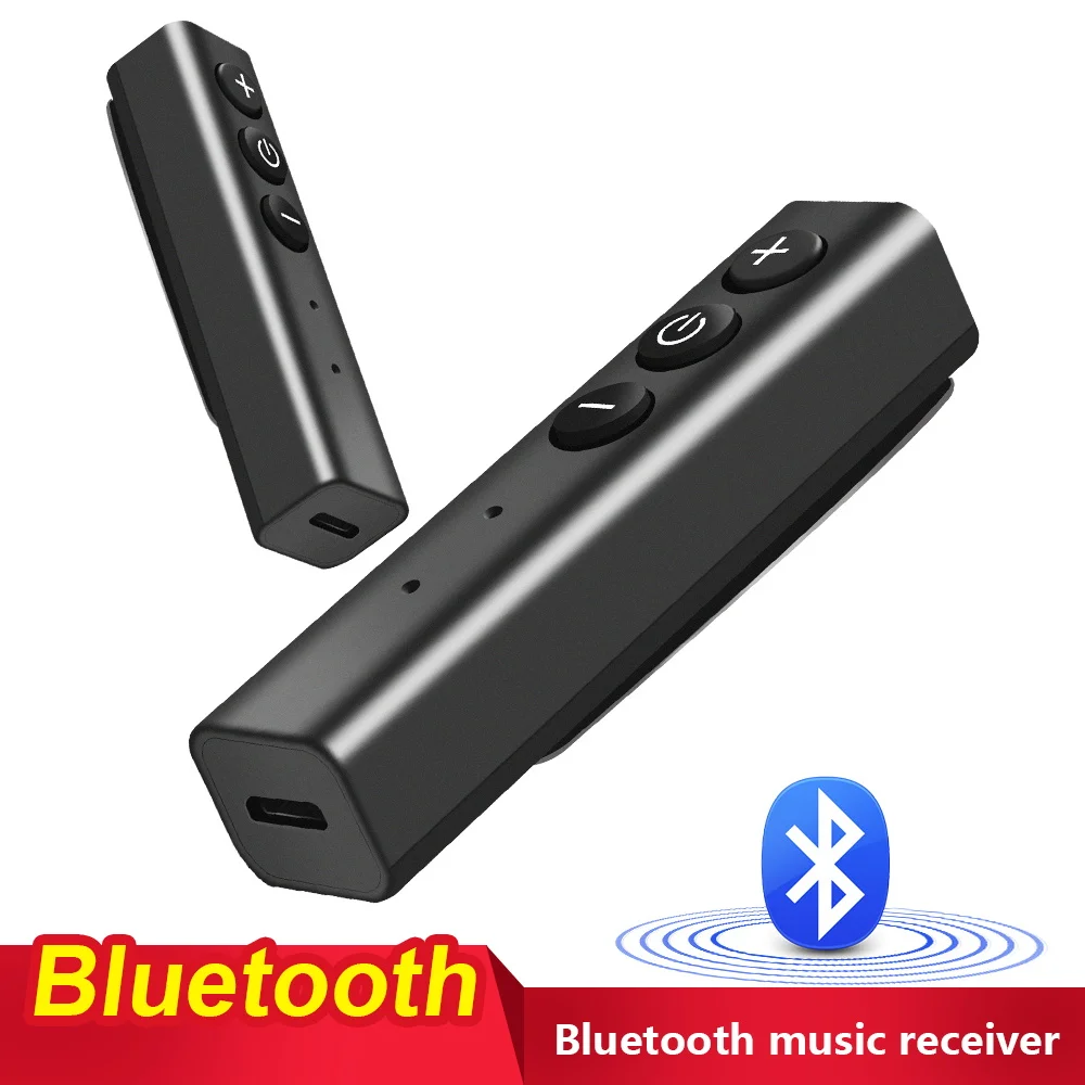 V4.0 Protable Bluetooth Receiver Wireless Audio Adapter Clip Music Receivers 3.5mm jack Hand