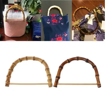 

1Pc D shape Bamboo Handle for Handmade Handbag DIY Tote Purse Frame