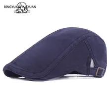 SUOGRY новые хлопковые береты шапки для мужчин модные однотонные береты кепки s Мужская Регулируемая Кепка
