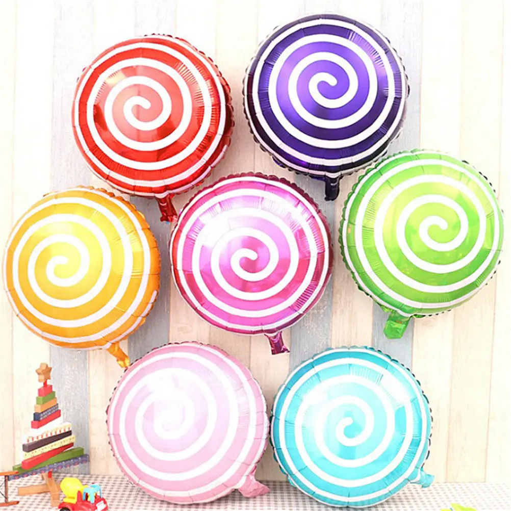 18 inch Lollipop Balloon Aluminum Foil Balloons Inflatable gift Children
