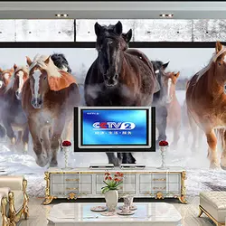 Лошадь выполнить заказ фото обои художественная обои Ресторан Ретро диван фон 3d обои 3d настенной бумажные украшения дома