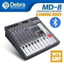 Хорошее качество, чистый звук! 8 Каналы 360 ватт Мощность усилитель Смеситель цифровой аудио dj контроллер с 48В Мощность usb-слот