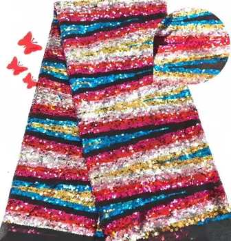 

JIANXI.C-63107 good looking african Indian lace fabric with sequins for fashion dress