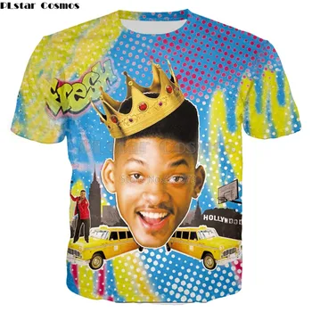 

PLstar Cosmos 2018 summer New Fashion t-shirt The Fresh Prince of Bel-Air Will Smith/Carlton Banks 3d Print casual T shirts