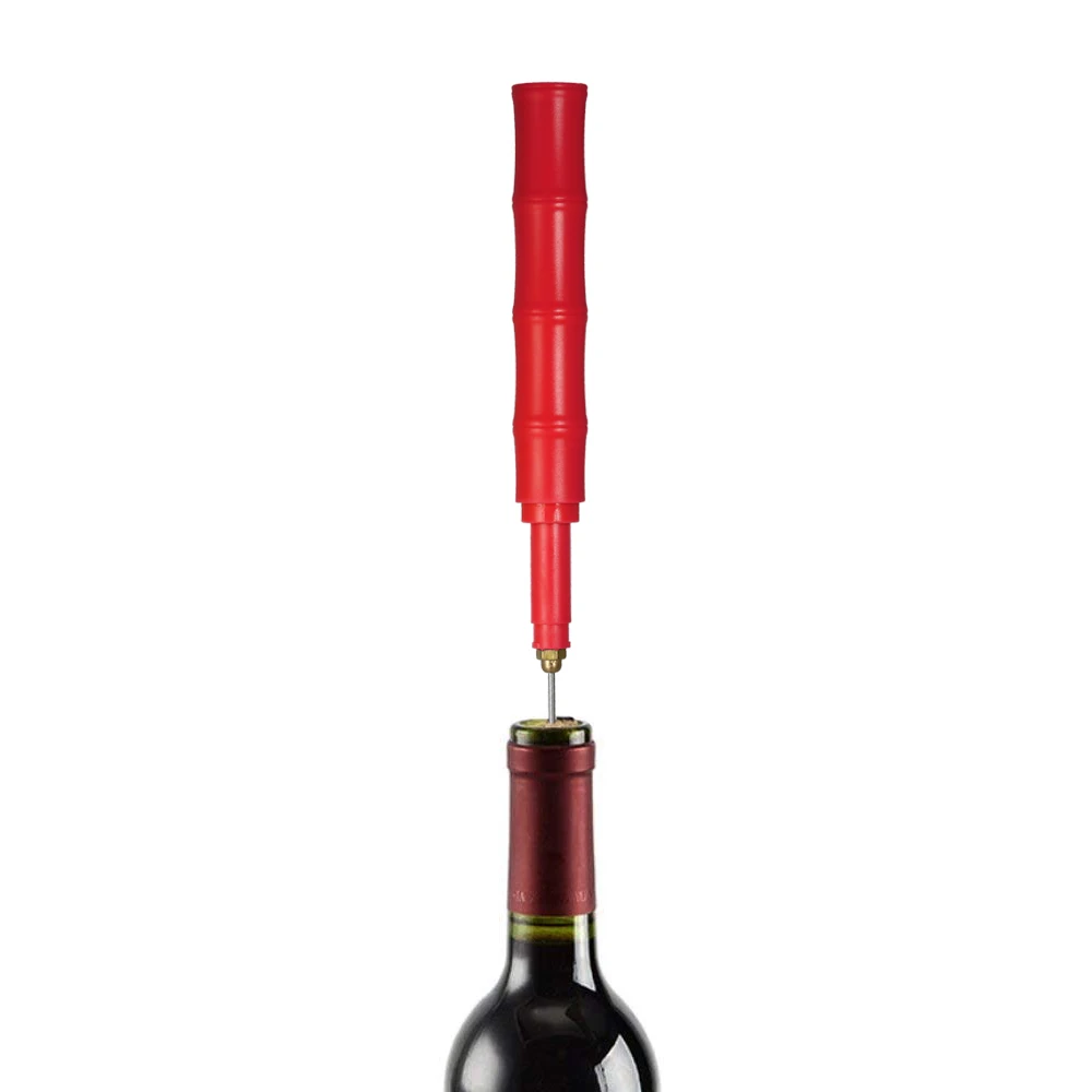 

Bamboo Shape Air Pressure Wine Bottle Opener Corkscrew Remover Wine Bottle Opener with Foil Cutter Wine Opener Home Bar Tools