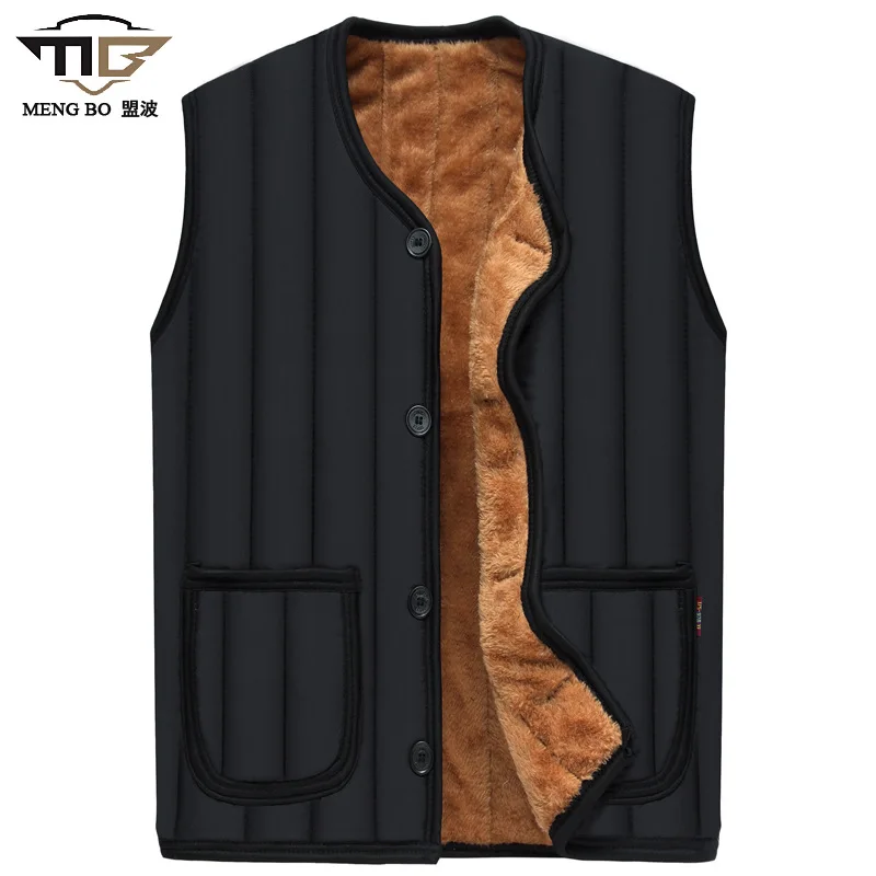 autumn/winter 2018 men with velvet vest fashion warm v neck vestsin