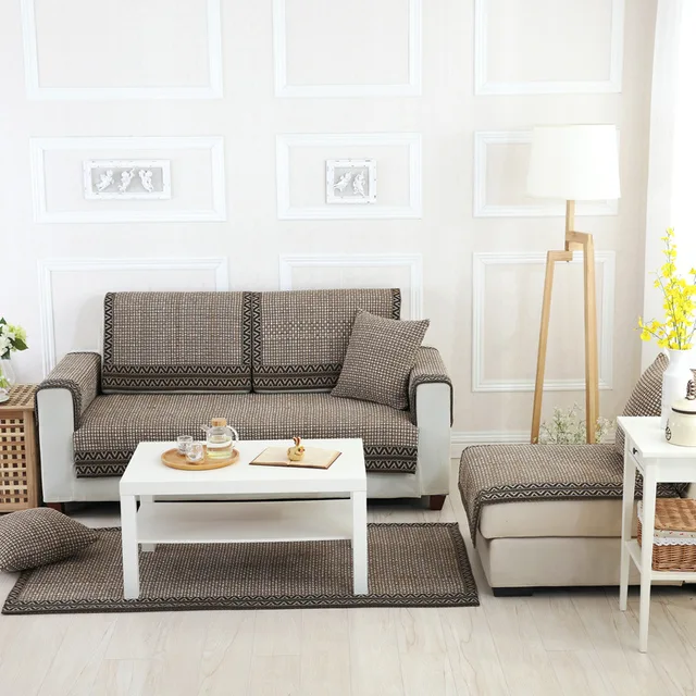 Brown Striped Sofa Cover Modern Home Couch Covers For Sofas Brown Striped Sofa Cover Modern Home Couch Covers For Sofas Polyester Cotton Sectional Slipcovers Living
