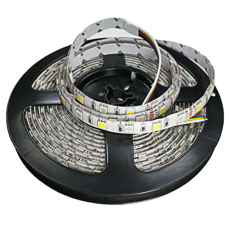 Новый светодиодный RGB + CCT полоса 12 мм ширина FPC 5050 IP20 IP65 IP67 12V RGBCCT светильник Гибкая