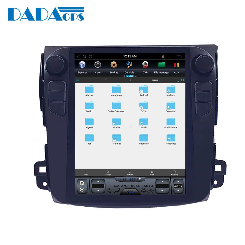 Top Tesla style Android Car Radio Player For Mitsubishi Outlander 2006~2012For Citroen C-Crosser for Peugeot 4007 GPS Map Navigation 5