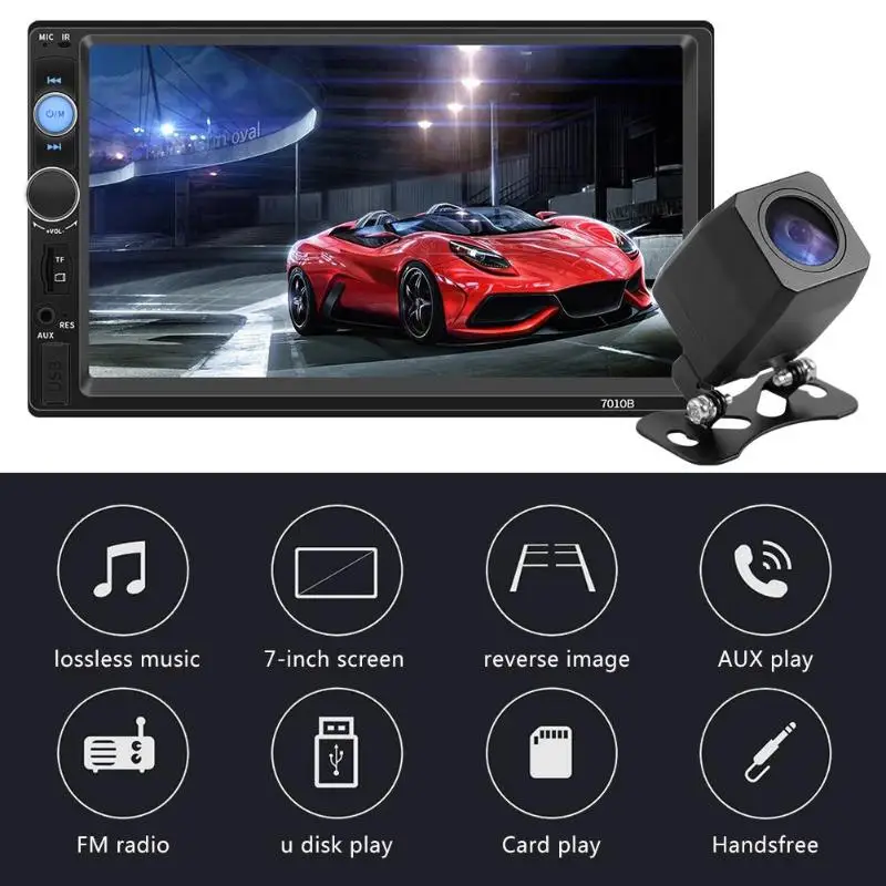 T7010B estéreo de coche de plástico electrónica Bluetooth USB FM Radio unidad principal Digital Med