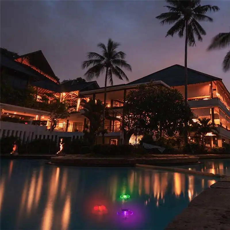 Movido a Energia Subaquática ao ar Livre para Quintal Claite Solar Colorido Água Flutuante Lâmpada Led Luz Lagoa Jardim Piscina Decoração 10 Luzes e Iluminação