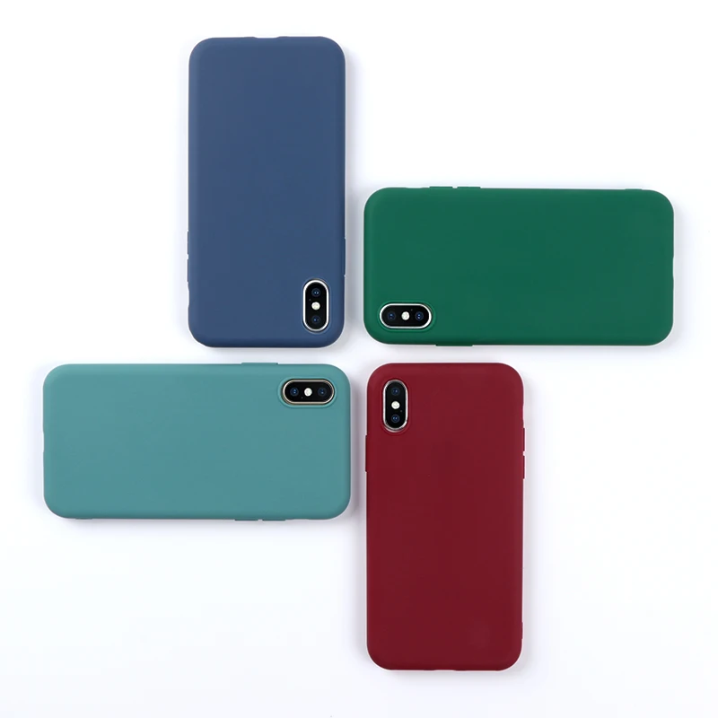 Матовый красочный чехол для телефона iPhone 7 Plus 8 6 6S 9 10 XS Max XR X простой карамельного