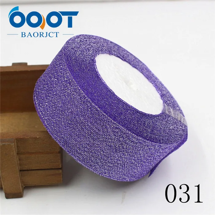 OOOT BAORJCT 1710182,38 мм 34 Цвета Дополнительно 25 ярдов зеленая луковая лента, свадебное платье лента, подарочная упаковка, DIY ручной материал - Цвет: 031