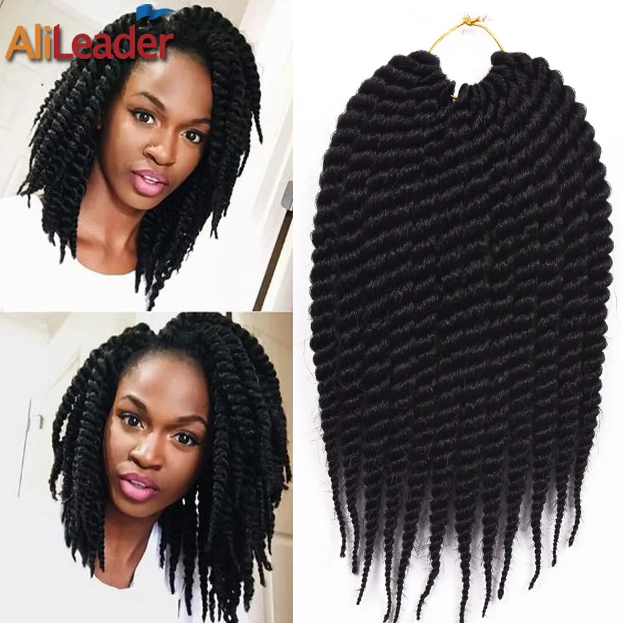 12 Inch Box Braids Crochet Braids Synthetic Hair Extensions 6 Colors ...