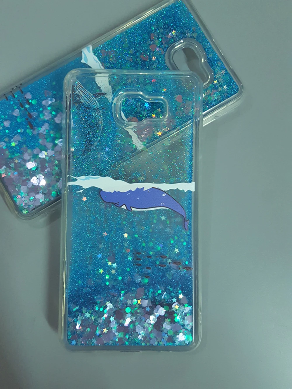 Модный чехол для Кита с жидким зыбучим песком силиконовый Samsung Galaxy S5 S6 S7 edge/S8 S9
