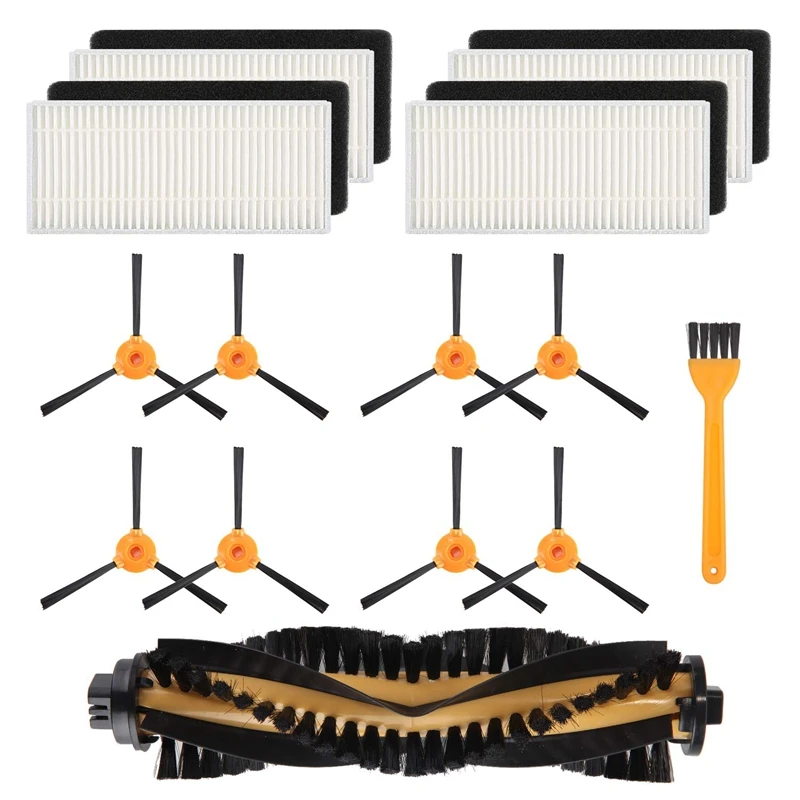 

8 Brushes + 4 Hepa Filters + 1 Main Brushes For Ecovacs Deebot N79 N79S Robotic Vacuum Cleaner,Side Brushes,Filter,Main Brushe