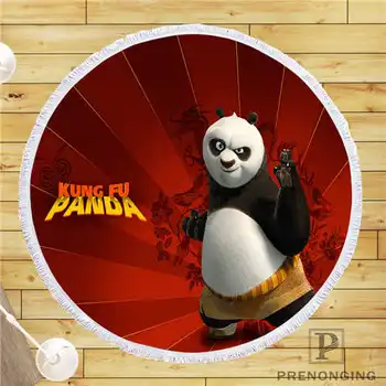 

Custom DIY Customized Microfiber Fabric kung-fu-panda (1) Round Beach Blanket Towel Printed on Demand 150cm #19-01-28-4-166