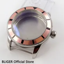 Твердые 46 мм Стекло Нержавеющая сталь Для мужчин часы чехол вращающийся ободок подходит для приблизительный срок поставки: 2836 автоматический часовой механизм крышка C90