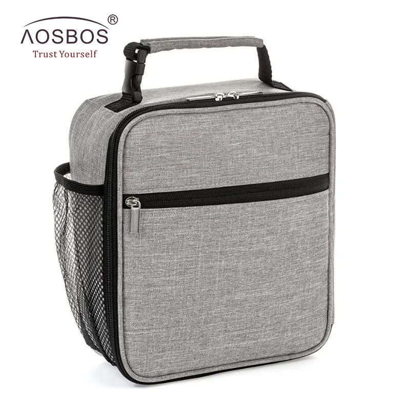 Bolsas de Alimentos Bolsa para Homens Aosbos Portátil Refrigerador Almoço Bolsa Oxford Térmica Isolado 2020 Impressão Comida Piquenique Lancheira
