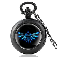 Новые поступления винтажные легенда о Зельде черные кварцевые карманные часы ретро для мужчин женщин кулон ожерелье часы рождественские подарки