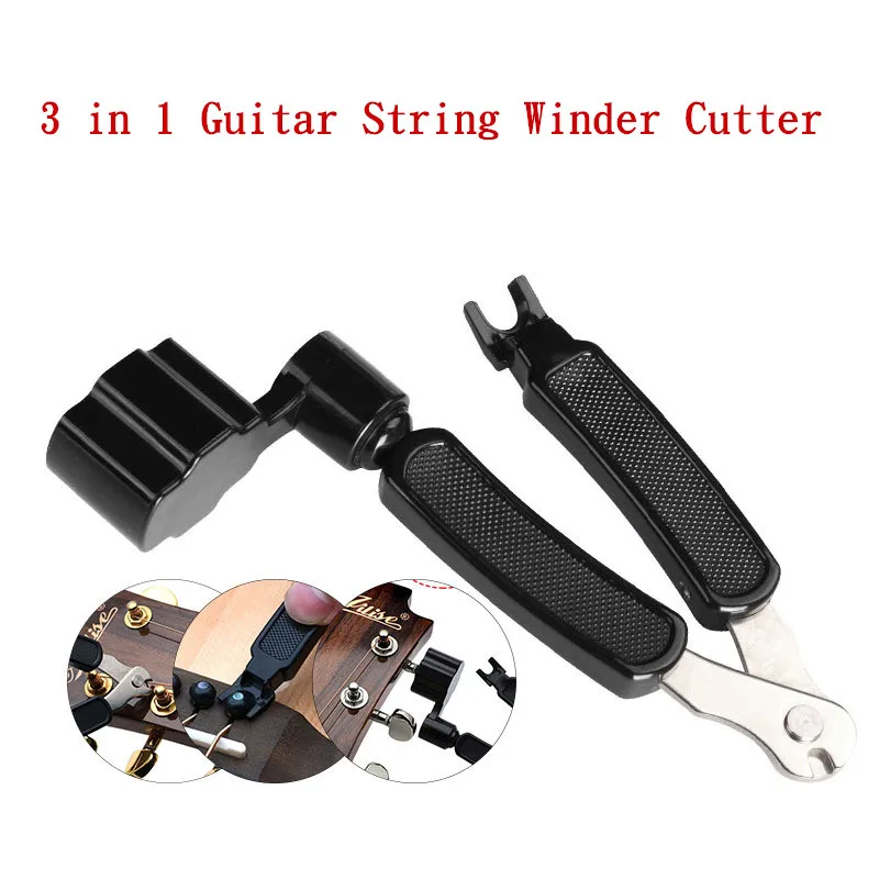 

1pcs 3 in 1 Guitar String Winder Cutter Guitar Multi Function Tool For Musical Instruments Bass Guitar Parts Accessories
