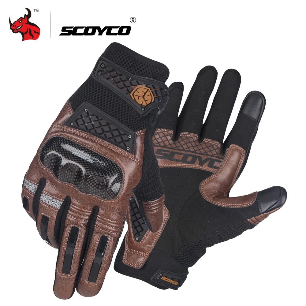 

SCOYCO Motorcycle Gloves Summer Breathable Moto Gloves Carbon Fibre Motocross Gloves Touch Function Guantes Moto Riding Gloves #