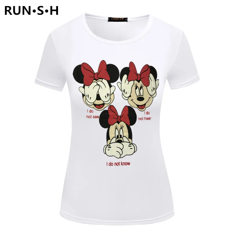 

Women Shirts Punk Tshirt S-XXL Harajuku Summer T Shirt Women New Arrivals Fashion Mickey Mouse Printed Woman Casual Tee Tops