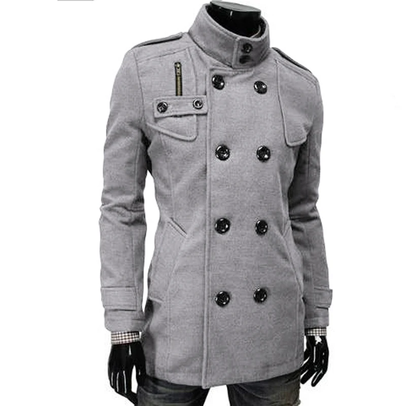 Мода Aowofs, двубортная зимняя одежда, дизайнерский шерстяной плащ-Пыльник, шерстяная куртка, ветровка для джентльмена