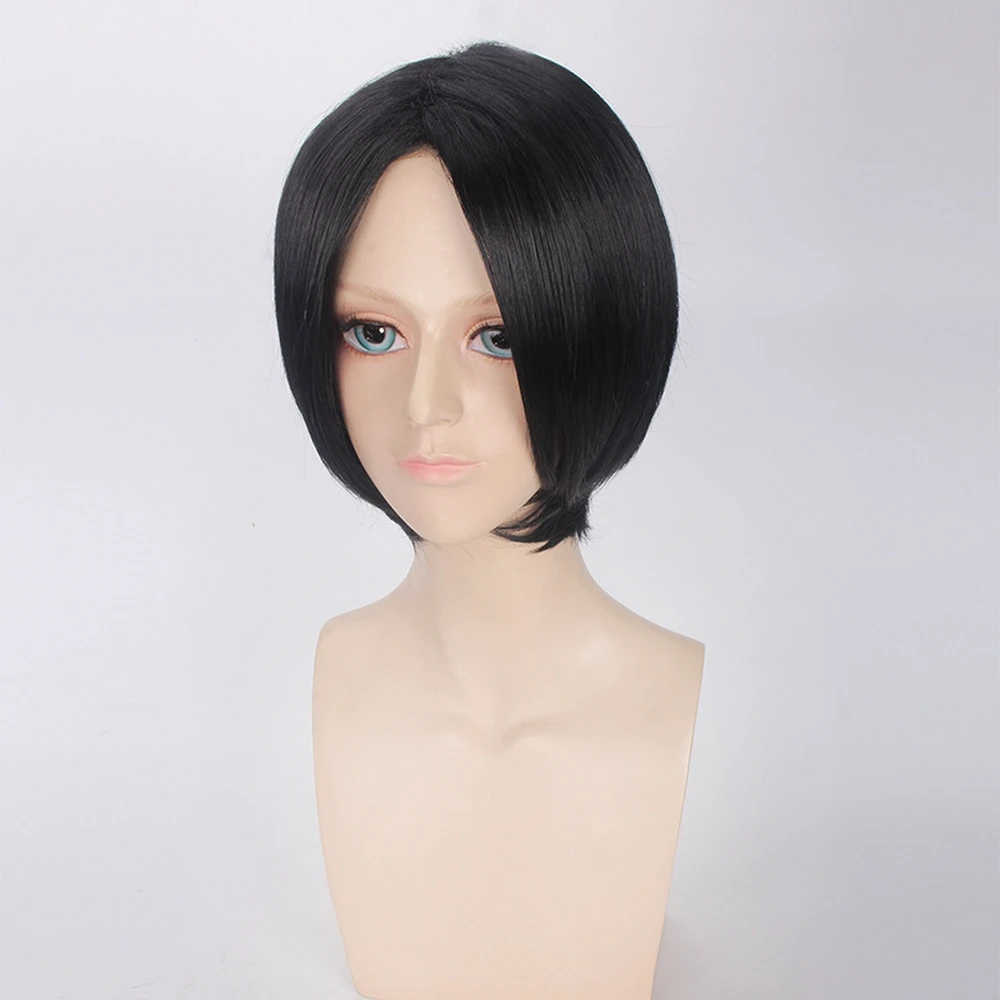  Anime Hoozuki no Reitetsu HOZUKI Short Black Wig Cosplay Costume Nana Middle Part Synthetic Hair Wi