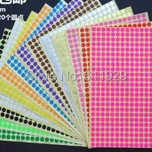 dia.6mm красочный круглый чистый лист бумаги, наклейки, 6120 шт. в одной партии подарок Этикетка для упаковки/ценник/сделай себе сам розовый стикер/логотип/бренд