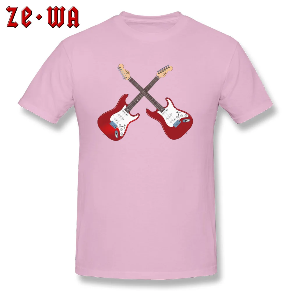 Europe electric guitars 311034 Short Sleeve Summer Autumn Tops Tees Fashion Crew Neck 100% Cotton Clothing Shirt Men T-Shirt electric guitars 311034 pink