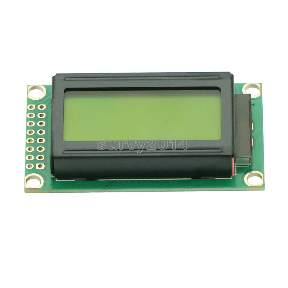 Желтый ЖК дисплей 0802 дюйма 8x2 символа модуль дисплея 5 в LCM для Arduino|Запасные части|