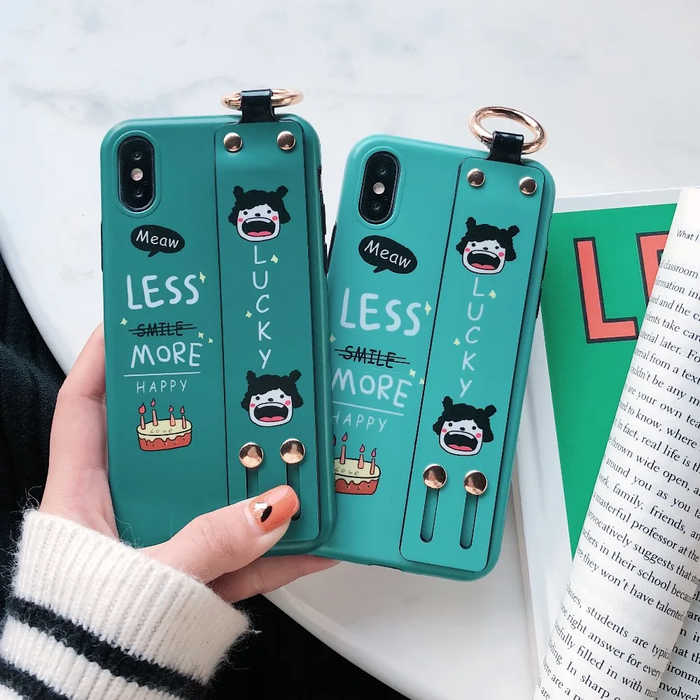 

For iPhone XS Max XS XR Case Wrist chain phone case Case For iPhone 7 8 X 6 6S Plus Wrist chain phone case Back Cover