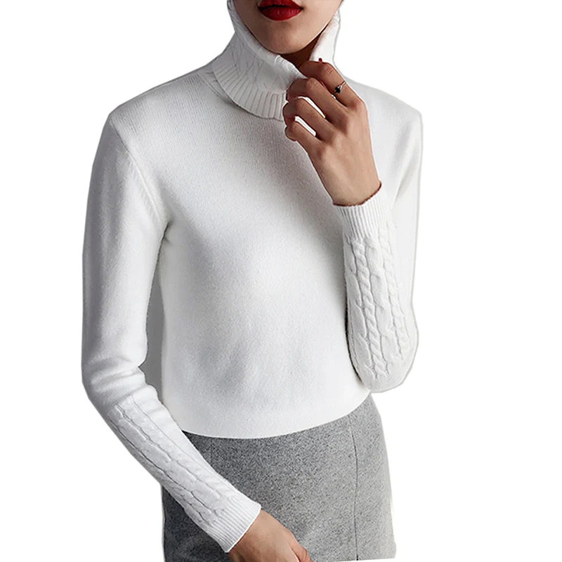 

Thick Turtleneck Warm Women Sweater Autumn Winter Knitted Femme Pull High Elasticity Soft Female Pullovers 2019 Casual Sweater
