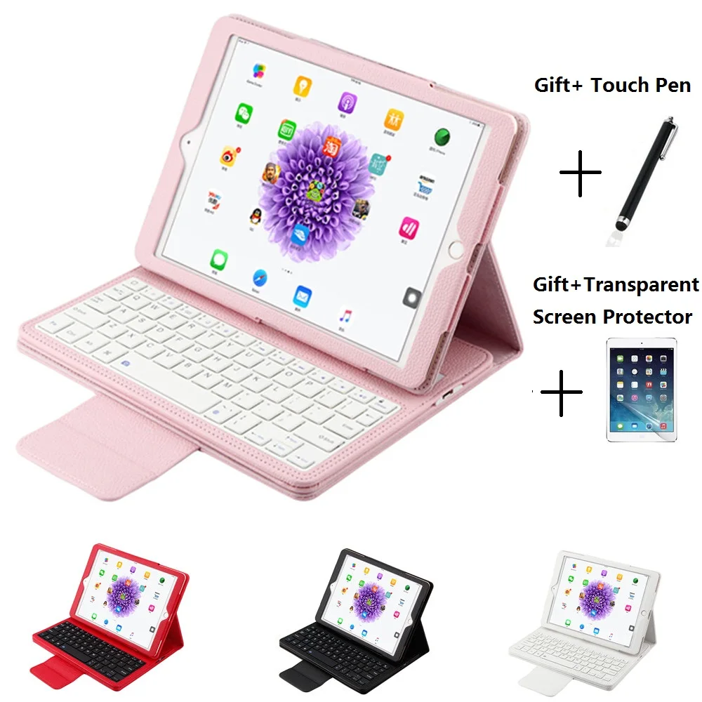 Дешево Магнитный съемный кожаный чехол подставка с клавиатурой Bluetooth для iPad Mini 12345 Air1 2 iPad 2017 2018 9,7 Pro 10,5 11 Air 10,5