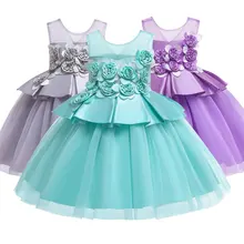 Прямые продажи; ограниченное по времени предложение; нарядные платья для девочек; детское платье для девочек; коллекция года; платье принцессы с цветочным рисунком для детей; Рождественская одежда
