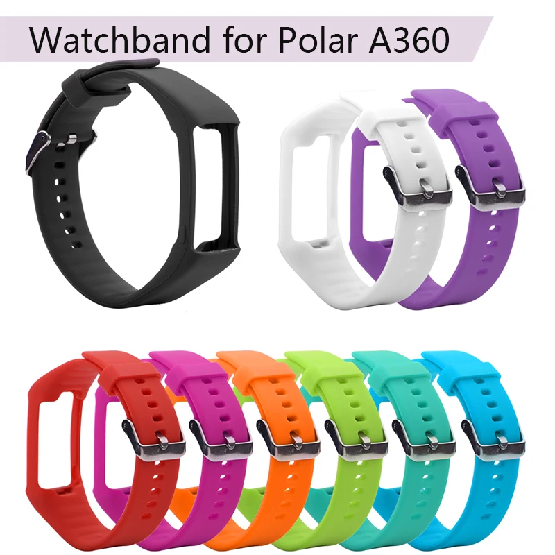 Soft Silicone Watch Band Wristband Bracelet Replacement for Polar A360 A370 Smart Watch Strap Wrist Strap Bracelet Wrist Band
